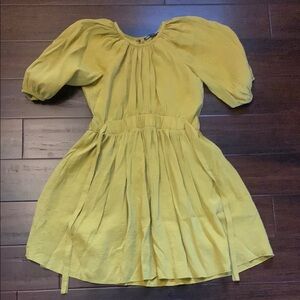 Zara mustard yellow dress.